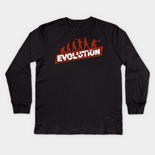 Baseball Softball Catcher Evolution Kids Long Sleeve T-Shirt